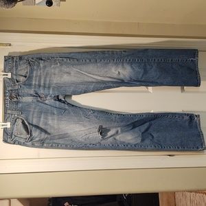 Guess Men's Denim Jeans Size 36 Straight Leg Distressed 32" Inseam